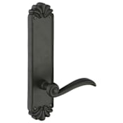 Emtek 10-1/8" Height #16 Style Sideplate Tuscany Bronze Privacy Entry Set Flat Black