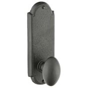 Emtek 7-1/4" Height #5 Style Sideplate Wrought Steel Dummy Set Flat Black