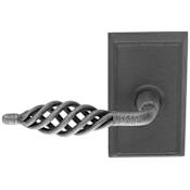 Emtek Lafayette Reversible Non-Turning Two-Sided Dummy Door Lever Set from the Wrought Steel Collection Flat Black