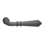 Emtek Normandy Reversible Non-Turning Two-Sided Dummy Door Lever Set from the Wrought Steel Collection Flat Black