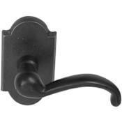 Emtek Teton Reversible Non-Turning Two-Sided Dummy Door Lever Set from the Sandcast Bronze Collection Flat Black