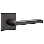 Emtek Lariat Rustic Modern Bronze Passage Door Lever Set Flat Black Bronze