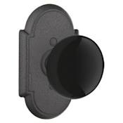 Emtek Black Madison Wrought Steel Passage Knobset Flat Black