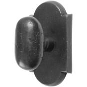 Emtek Sandcast Bronze Egg Privacy Knobset Flat Black