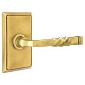 Emtek Santa Fe Reversible Non-Turning Two-Sided Dummy Door Lever Set from the Designer Brass Collection French Antique