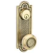 Emtek 7-1/2" Height Belmont Sideplate Brass Modern Dummy Keyed Set French Antique