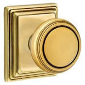 Emtek Norwich Passage Door Knob Set with Wilshire Rose from the Brass Classic Collection French Antique