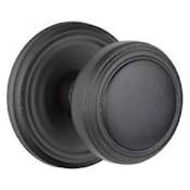 Emtek Norwich Privacy Door Knob Set with Regular Rose from the Brass Classic Collection Flat Black