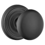 Emtek Providence Privacy Door Knob Set with Regular Rose from the Brass Classic Collection Flat Black