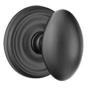 Emtek Egg Brass Modern Privacy Knobset Flat Black