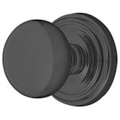 Emtek Providence Classic Brass Privacy Knobset Flat Black