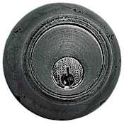 Emtek Regular Style Sandcast Bronze Double Cylinder Deadbolt Flat Black