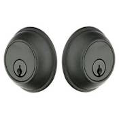Emtek Tuscany Classic Style Lost Wax Cast Bronze Double Cylinder Deadbolt Flat Black
