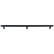 Emtek Knurled 24 Inch Center to Center Bar Appliance Pull with Rectangular Bar Stem from the SELECT Collection Flat Black / Flat Black Stem