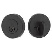 Emtek Single Cylinder Modern Disc Deadbolt Flat Black