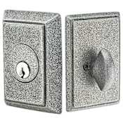 Emtek #3 Style Wrought Steel Single Cylinder Deadbolt Satin Steel