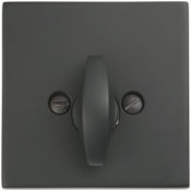 Emtek Square Style Brass Modern One-Sided Deadbolt Flat Black