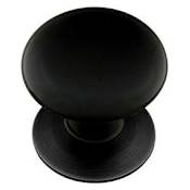 Emtek Ebony 1-3/8 Inch Mushroom Cabinet Knob from the Porcelain Collection Flat Black