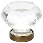 Emtek Old Town 1 Inch Geometric Cabinet Knob from the Glass Collection - 10 Pack French Antique