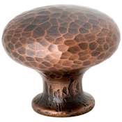 Emtek Dimpled 1-1/4 Inch Mushroom Cabinet Knob from the Arts & Crafts Collection - 10 Pack Oil Rubbed Bronze