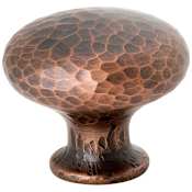 Emtek Round Dimpled 1-1/4 Inch Mushroom Cabinet Knob Oil Rubbed Bronze