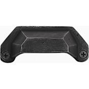 Emtek Sandcast 3 Inch Center to Center Cup Cabinet Pull from the Sandcast Bronze Collection Flat Black