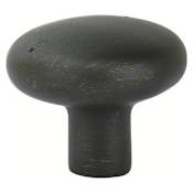 Emtek Sandcast Round 1-1/4 Inch Mushroom Cabinet Knob from the Sandcast Bronze Collection Medium Bronze