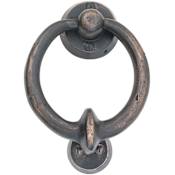 Emtek 4" Height Bronze Door Knocker and Ring Pull Medium Bronze