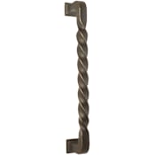 Emtek 8" Center to Center Bronze Tuscany Twist Door Pull from the Lost Wax Cast Bronze Collection Deep Burgundy