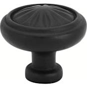 Emtek Tuscany Round 1-1/4 Inch Mushroom Cabinet Knob from the Tuscany Bronze Collection - 10 Pack Flat Black