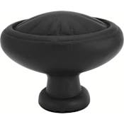 Emtek Tuscany Egg 1-1/4 Inch Mushroom Cabinet Knob from the Tuscany Bronze Collection Flat Black
