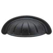 Emtek Tuscany 3 Inch Center to Center Cup Cabinet Pull from the Tuscany Bronze Collection Flat Black