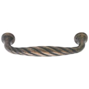 Emtek Tuscany Twist 3-1/2 Inch Center to Center Handle Cabinet Pull from the Tuscany Bronze Collection Medium Bronze