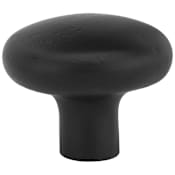 Emtek Sandcast Round 1-3/4 Inch Mushroom Cabinet Knob from the Sandcast Bronze Collection Flat Black