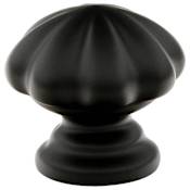 Emtek Melon 1-1/4 Inch Mushroom Cabinet Knob from the Traditional Collection Flat Black