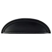 Emtek Cup 3 Inch Center to Center Cabinet Pull from the Traditional Collection - 25 Pack Flat Black