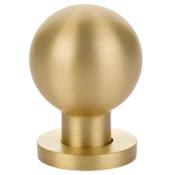 Emtek Globe 1-1/8 Inch Round Cabinet Knob from the Contemporary Collection Satin Brass