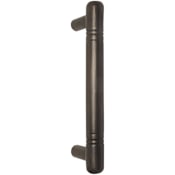 Emtek 8" Center to Center Nunez Door Pull from the Sandcast Bronze Collection Flat Black