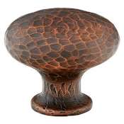 Emtek Round Dimpled 1-3/4 Inch Mushroom Cabinet Knob Oil Rubbed Bronze