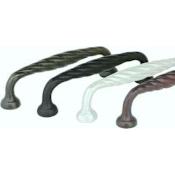 Emtek Tuscany Twist 6 Inch Center to Center Handle Cabinet Pull from the Tuscany Bronze Collection Flat Black