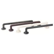 Emtek Sandcast Rod 6 Inch Center to Center Handle Cabinet Pull from the Sandcast Bronze Collection Flat Black
