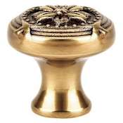 Emtek 1-1/4 Inch Mushroom Cabinet Knob from the Ribbon & Reed Collection - 10 Pack French Antique