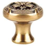 Emtek Ribbon And Reed 1-1/4 Inch Mushroom Cabinet Knob French Antique