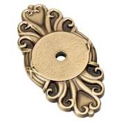Emtek Ribbon & Reed 2.5 Inch Cabinet Knob Backplate French Antique