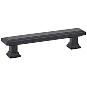Emtek Geometric Rectangular 6 Inch Center to Center Bar Cabinet Pull from the Geometric Collection Flat Black