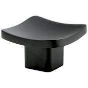 Emtek Basin 1-1/4 Inch Square Cabinet Knob Flat Black