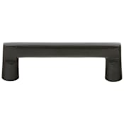 Emtek Sandcast Rail 6 Inch Center to Center Handle Cabinet Pull from the Sandcast Bronze Collection - 25 Pack Flat Black