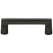Emtek Sandcast Rail 10 Inch Center to Center Handle Cabinet Pull from the Sandcast Bronze Collection Flat Black