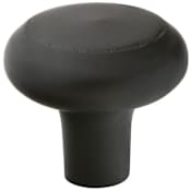 Emtek Sandcast Barn 1-1/4 Inch Mushroom Cabinet Knob from the Sandcast Bronze Collection - 10 Pack Flat Black