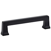 Emtek Alexander 4 Inch Center to Center Handle Cabinet Pull from the Art Deco Collection Flat Black